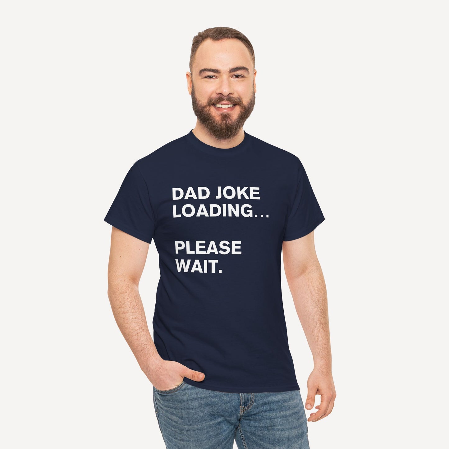 Dad joke loading… please wait. - Funny Sayings for Men T-Shirts - Mens Unisex Cotton T-Shirt Graphic Printed Design Casual Short Sleeve Tee Tops