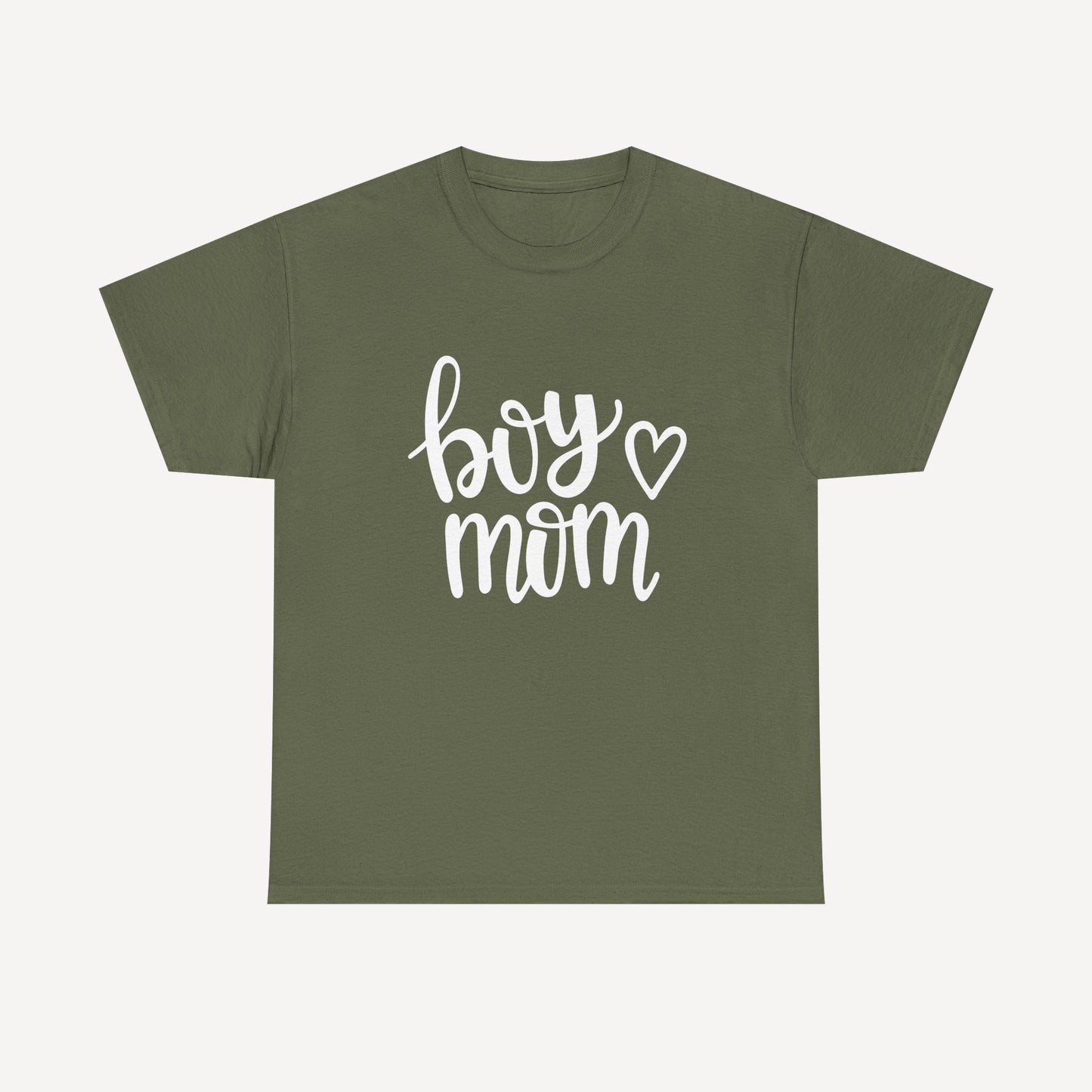 Boy Mom - Funny Mom T-Shirt - Women's Unisex Cotton T-Shirt Graphic Printed Design Casual Short Sleeve Tee Tops