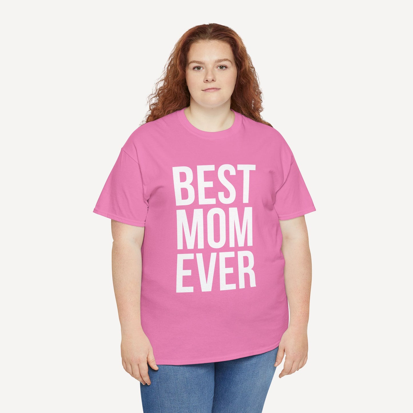 BEST MOM EVER - Funny Mom T-Shirt - Women's Unisex Cotton T-Shirt Graphic Printed Design Casual Short Sleeve Tee Tops