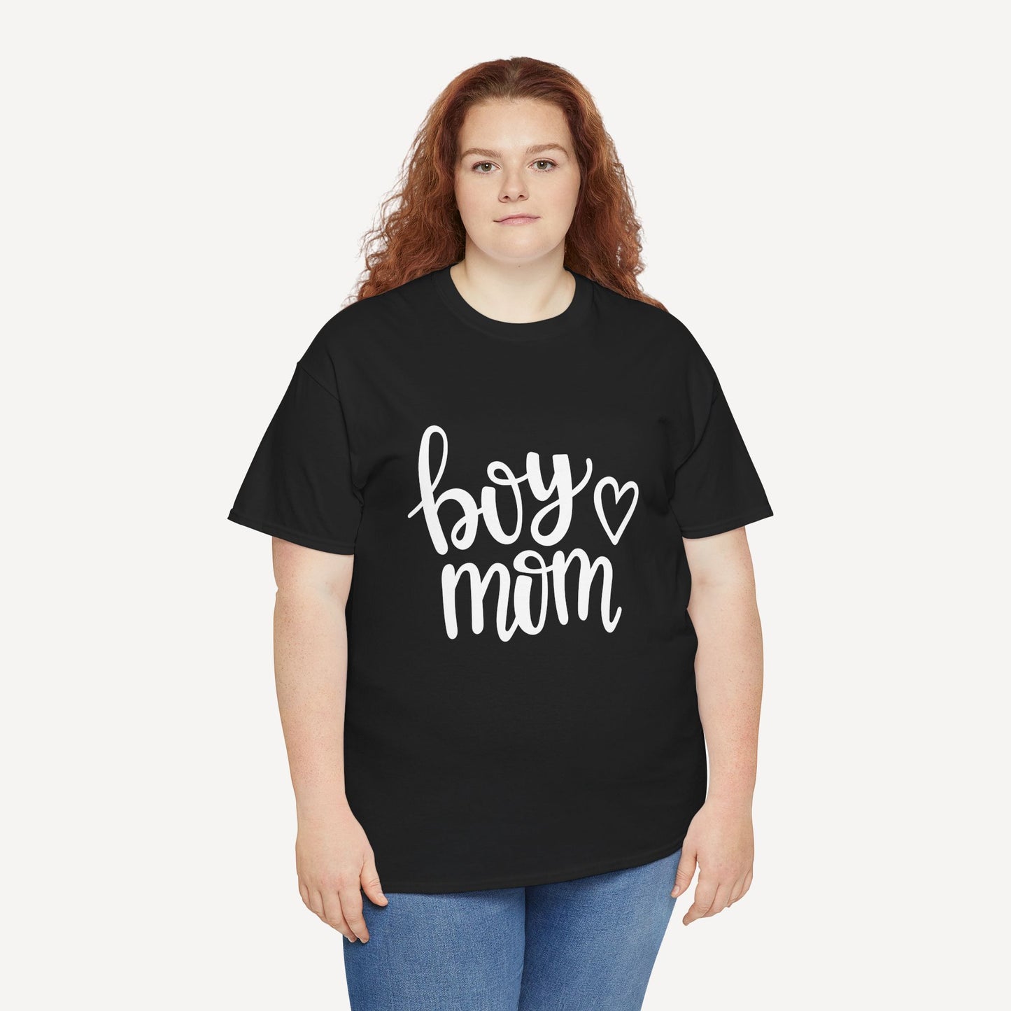 Boy Mom - Funny Mom T-Shirt - Women's Unisex Cotton T-Shirt Graphic Printed Design Casual Short Sleeve Tee Tops