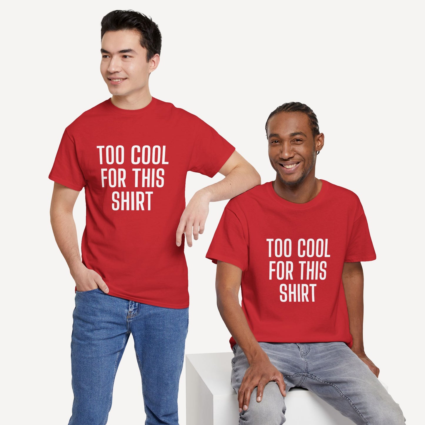 Too Cool for This Shirt - Funny Sayings for Men T-Shirts - Mens Unisex Cotton T-Shirt Graphic Printed Design Casual Short Sleeve Tee Tops