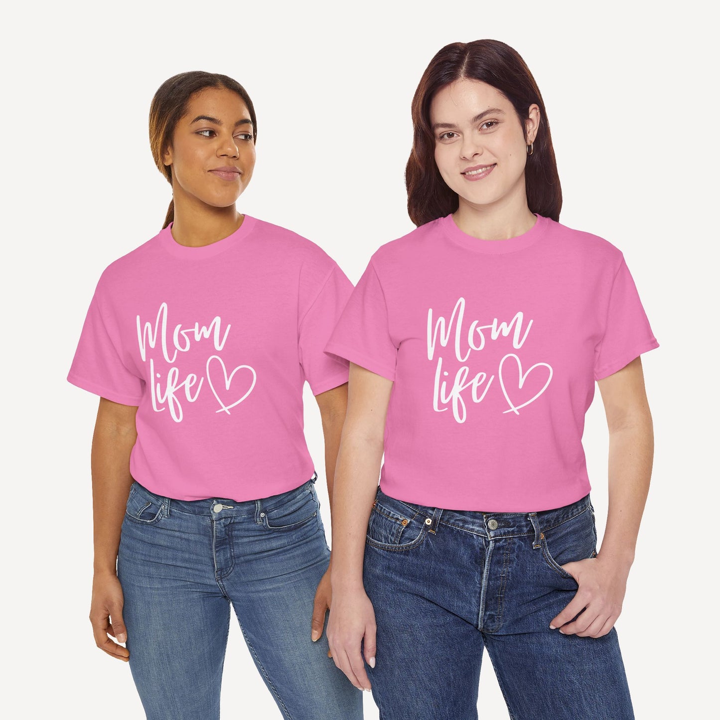 Mom Life - Funny Mom T-Shirt - Women's Unisex Cotton T-Shirt Graphic Printed Design Casual Short Sleeve Tee Tops