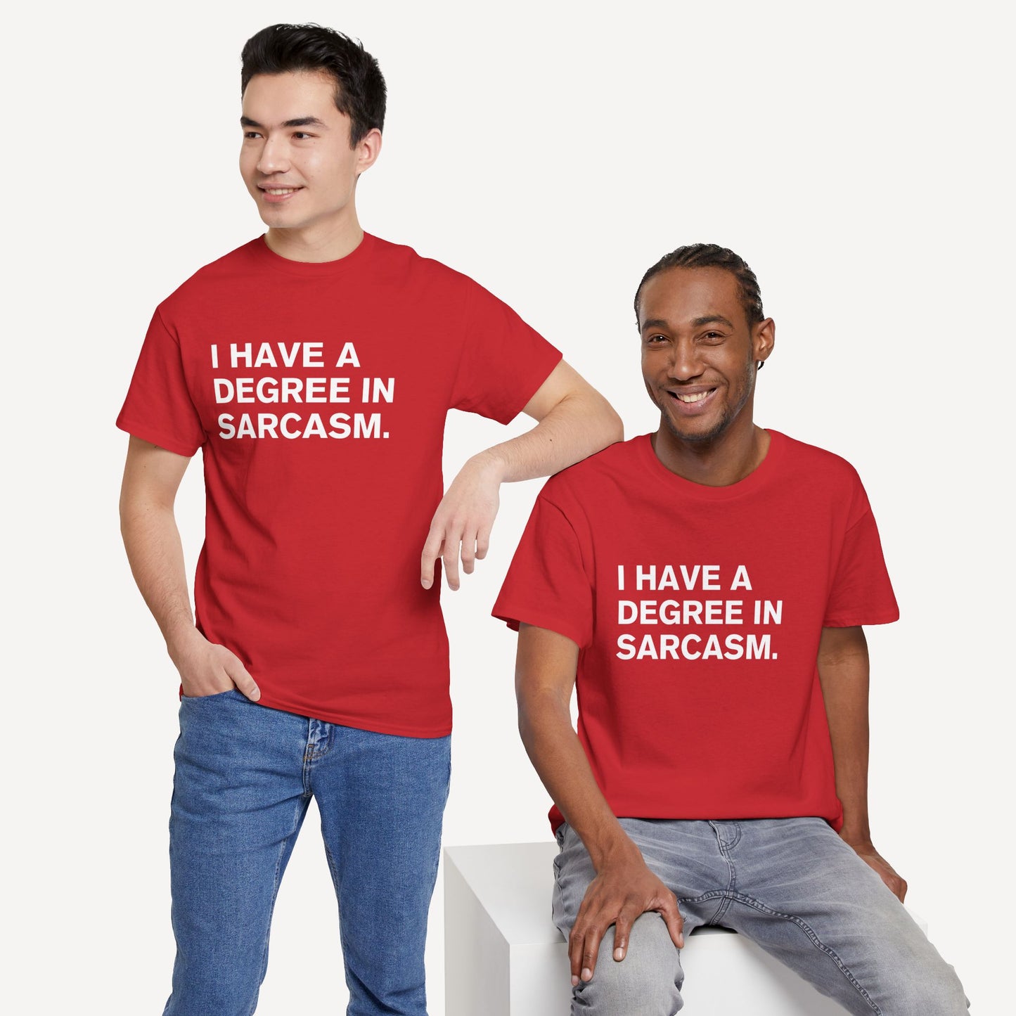 I have a degree in sarcasm. - Funny Sayings for Men T-Shirts - Mens Unisex Cotton T-Shirt Graphic Printed Design Casual Short Sleeve Tee Tops