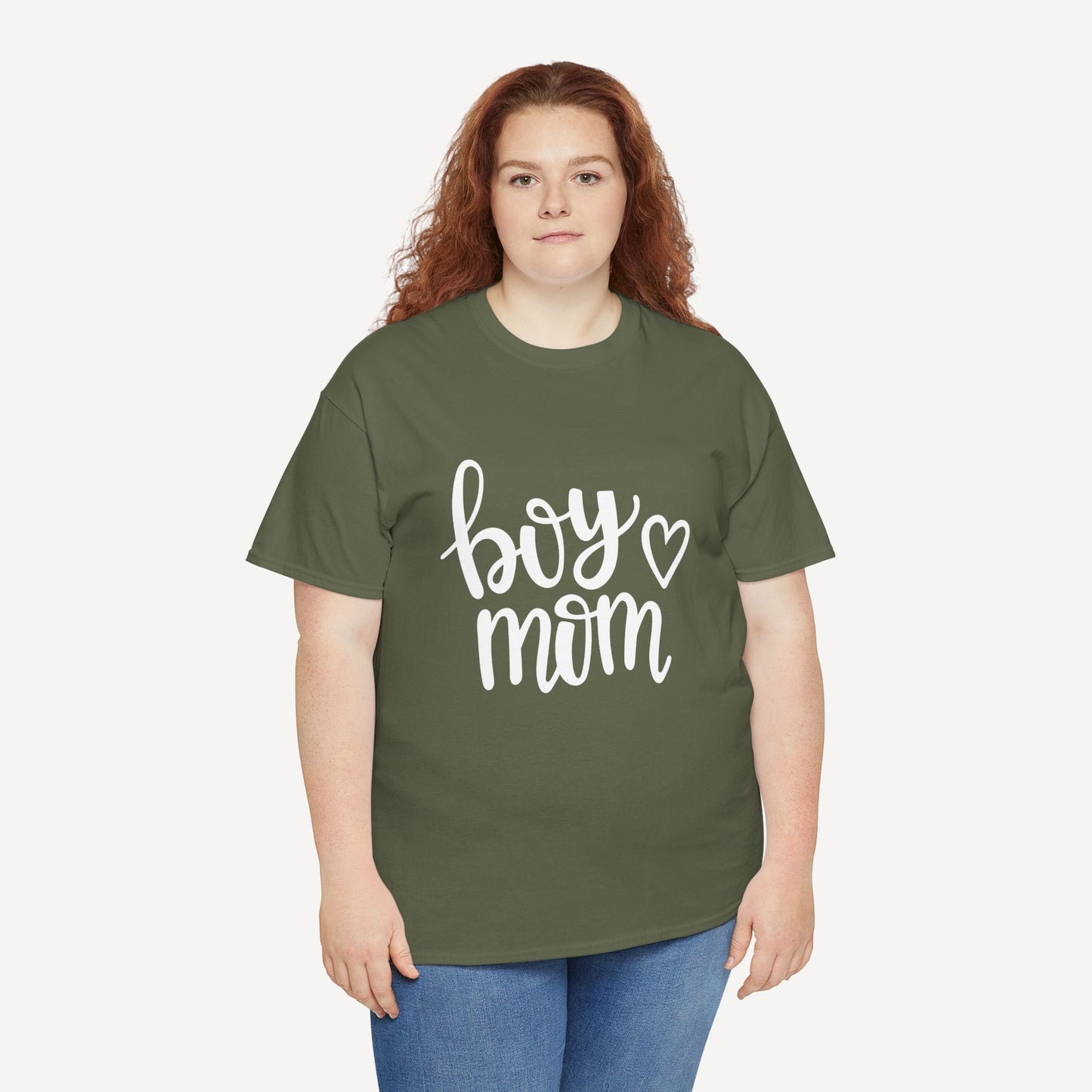 Boy Mom - Funny Mom T-Shirt - Women's Unisex Cotton T-Shirt Graphic Printed Design Casual Short Sleeve Tee Tops