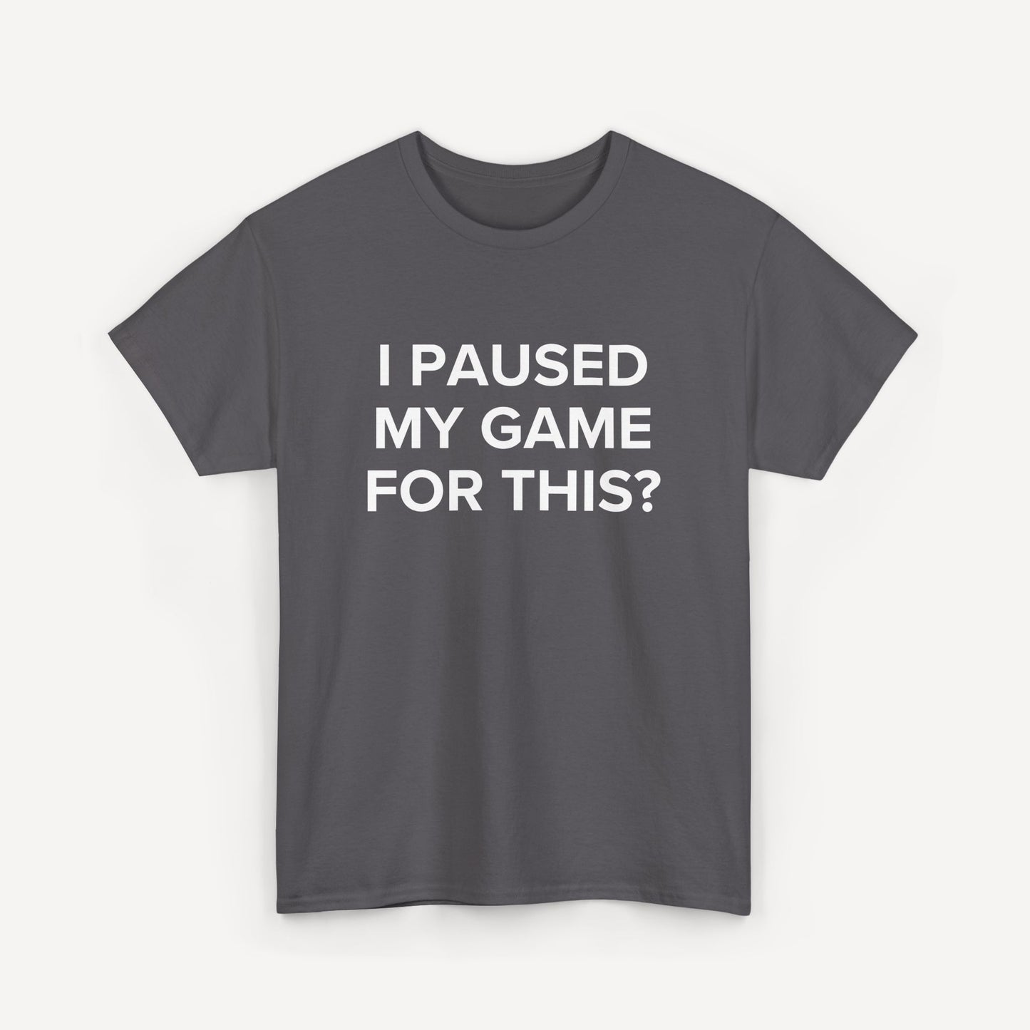I Paused My Game for This? - Funny Sayings for Men T-Shirts - Mens Unisex Cotton T-Shirt Graphic Printed Design Casual Short Sleeve Tee Tops