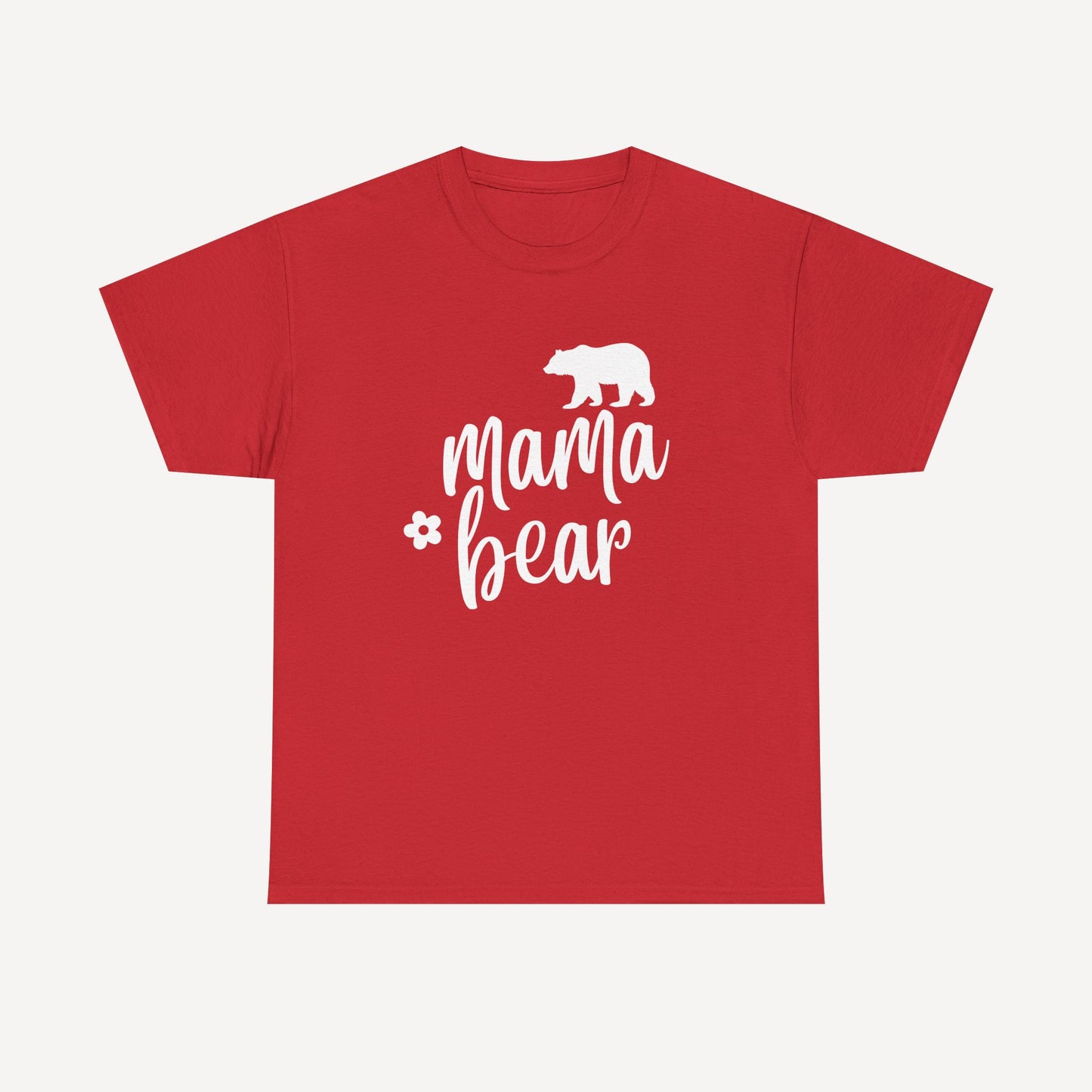 Mama Bear - Funny Mom T-Shirt - Women's Unisex Cotton T-Shirt Graphic Printed Design Casual Short Sleeve Tee Tops