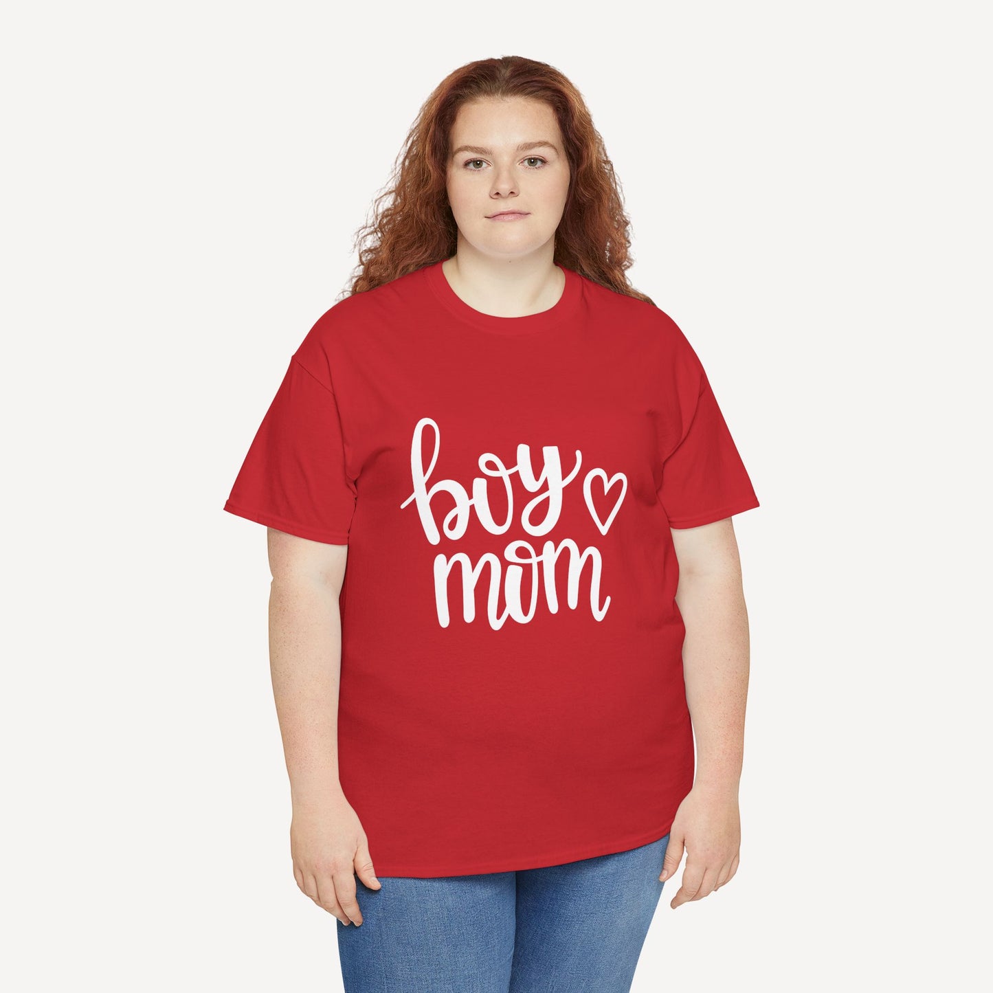 Boy Mom - Funny Mom T-Shirt - Women's Unisex Cotton T-Shirt Graphic Printed Design Casual Short Sleeve Tee Tops