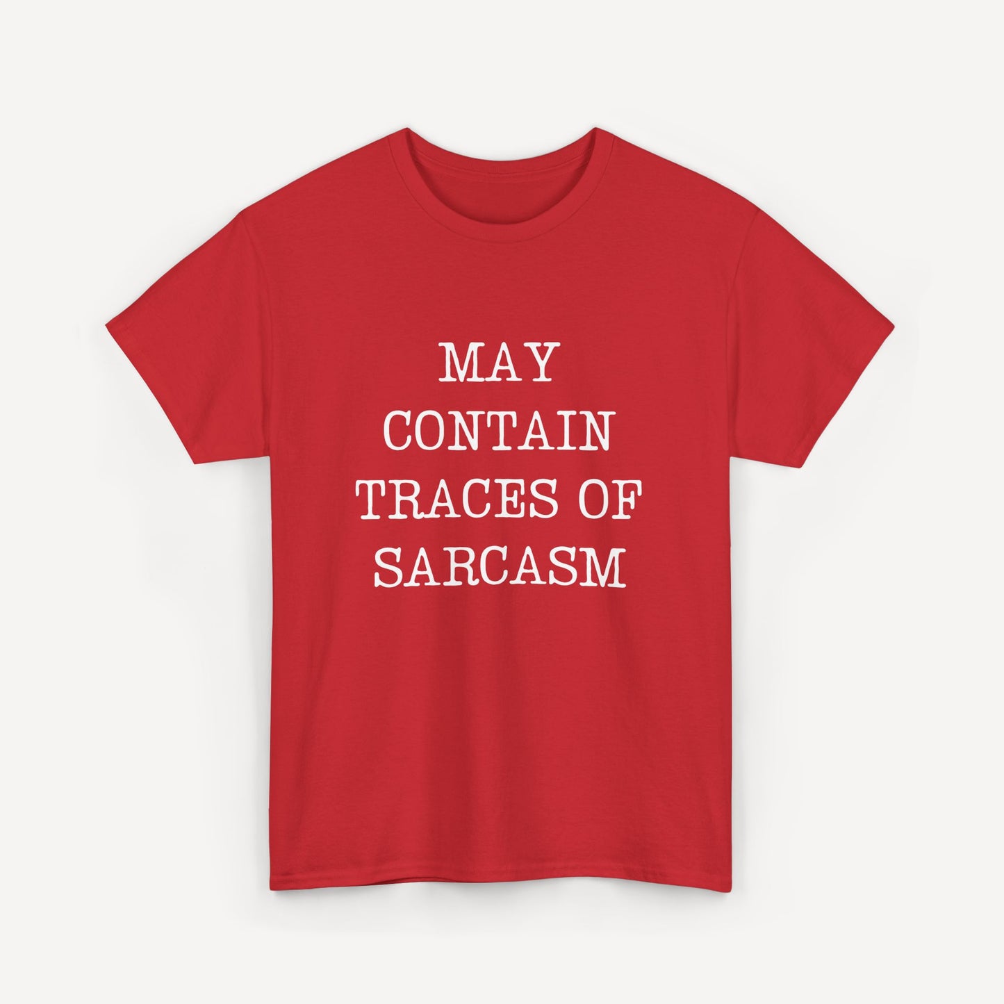 May Contain Traces of Sarcasm - Funny Sayings for Men T-Shirts - Mens Unisex Cotton T-Shirt Graphic Printed Design Casual Short Sleeve Tee Tops