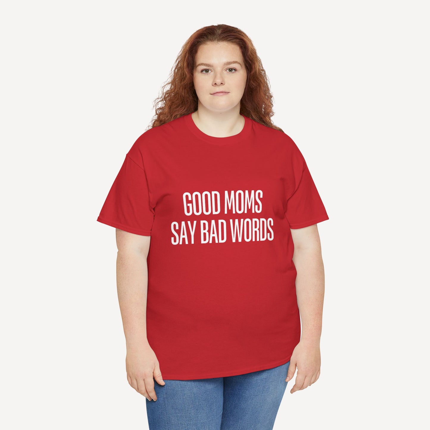 Good Moms Say Bad Words - Funny Mom T-Shirt - Women's Unisex Cotton T-Shirt Graphic Printed Design Casual Short Sleeve Tee Tops