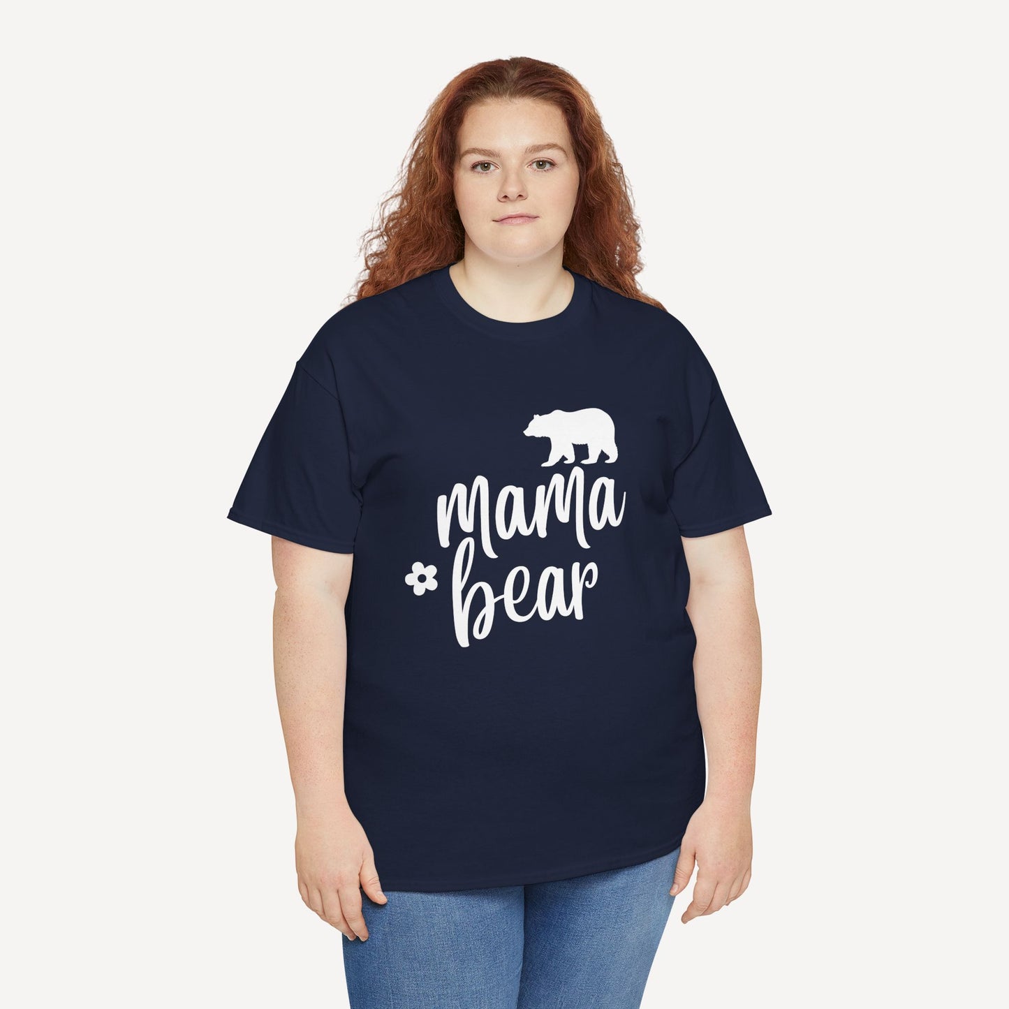 Mama Bear - Funny Mom T-Shirt - Women's Unisex Cotton T-Shirt Graphic Printed Design Casual Short Sleeve Tee Tops