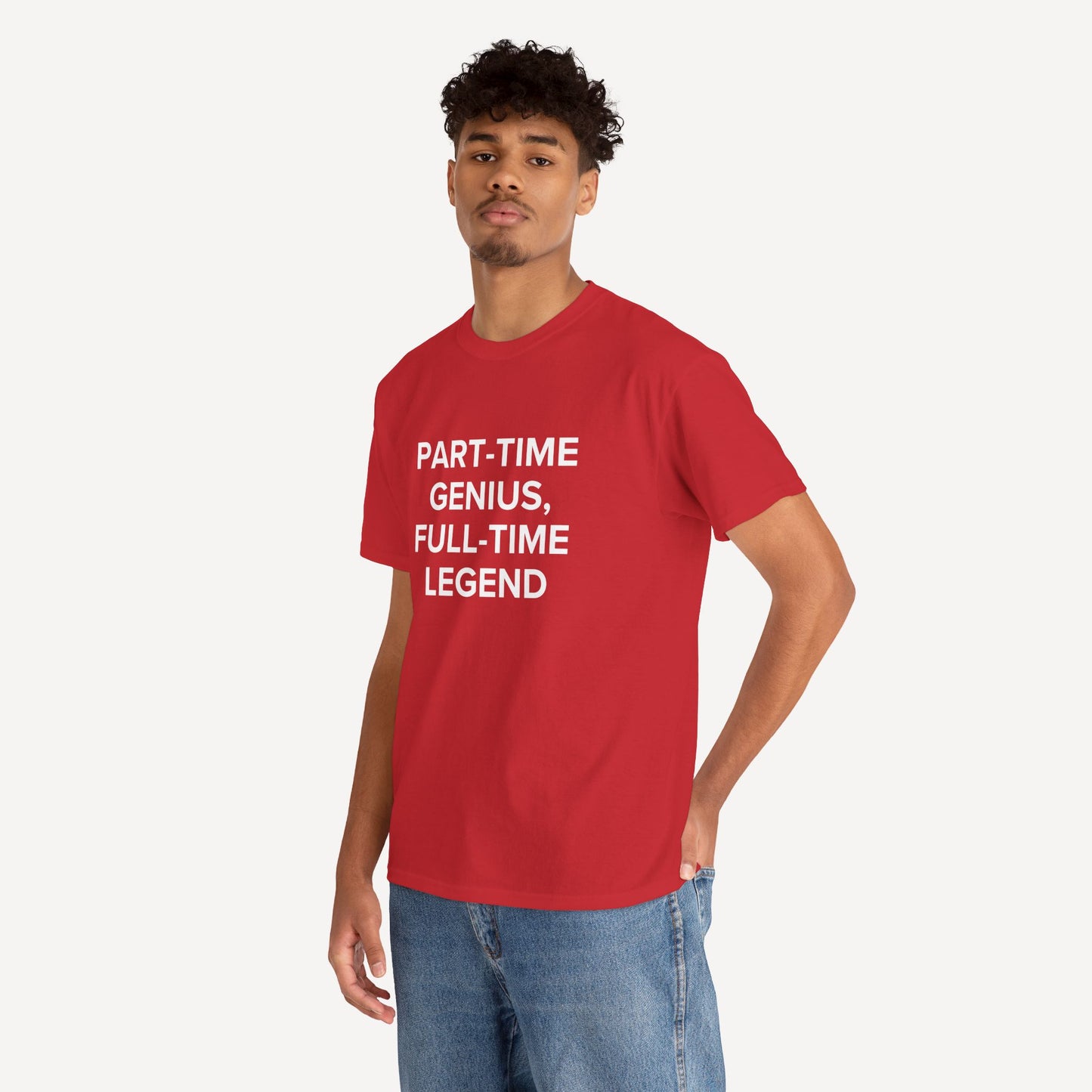 Part-Time Genius, Full-Time Legend - Funny Sayings for Men T-Shirts - Mens Unisex Cotton T-Shirt Graphic Printed Design Casual Short Sleeve Tee Tops
