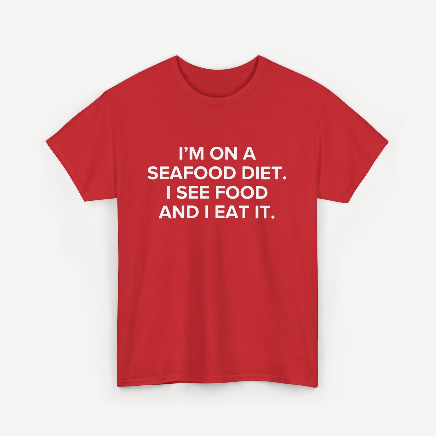 I’m on a Seafood Diet. I See Food and I Eat It. - Funny Sayings for Men T-Shirts - Mens Unisex Cotton T-Shirt Graphic Printed Design Casual Short Sleeve Tee Tops