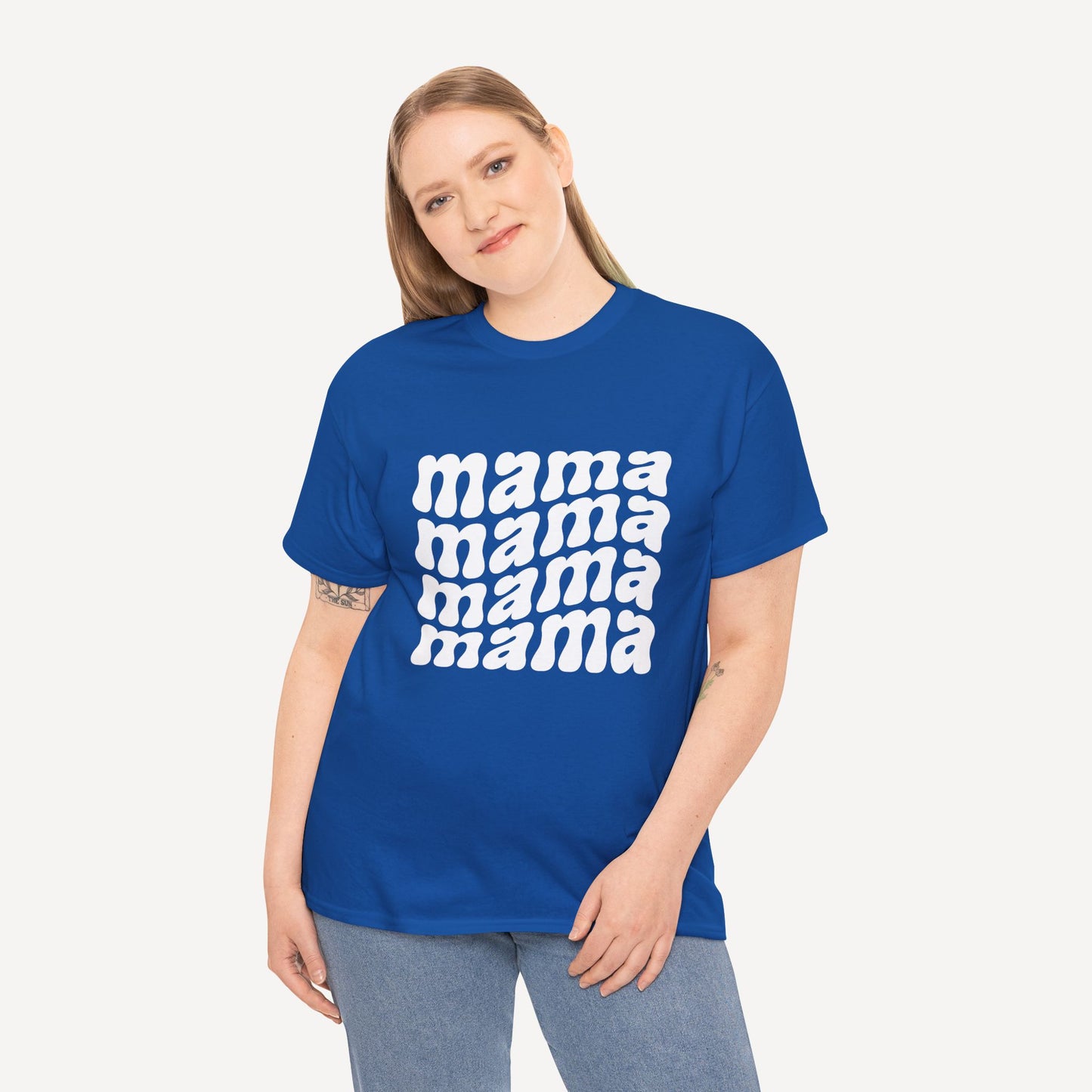 mama mama mama mama - Funny Mom T-Shirt - Women's Unisex Cotton T-Shirt Graphic Printed Design Casual Short Sleeve Tee Tops