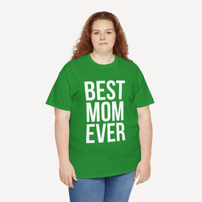BEST MOM EVER - Funny Mom T-Shirt - Women's Unisex Cotton T-Shirt Graphic Printed Design Casual Short Sleeve Tee Tops