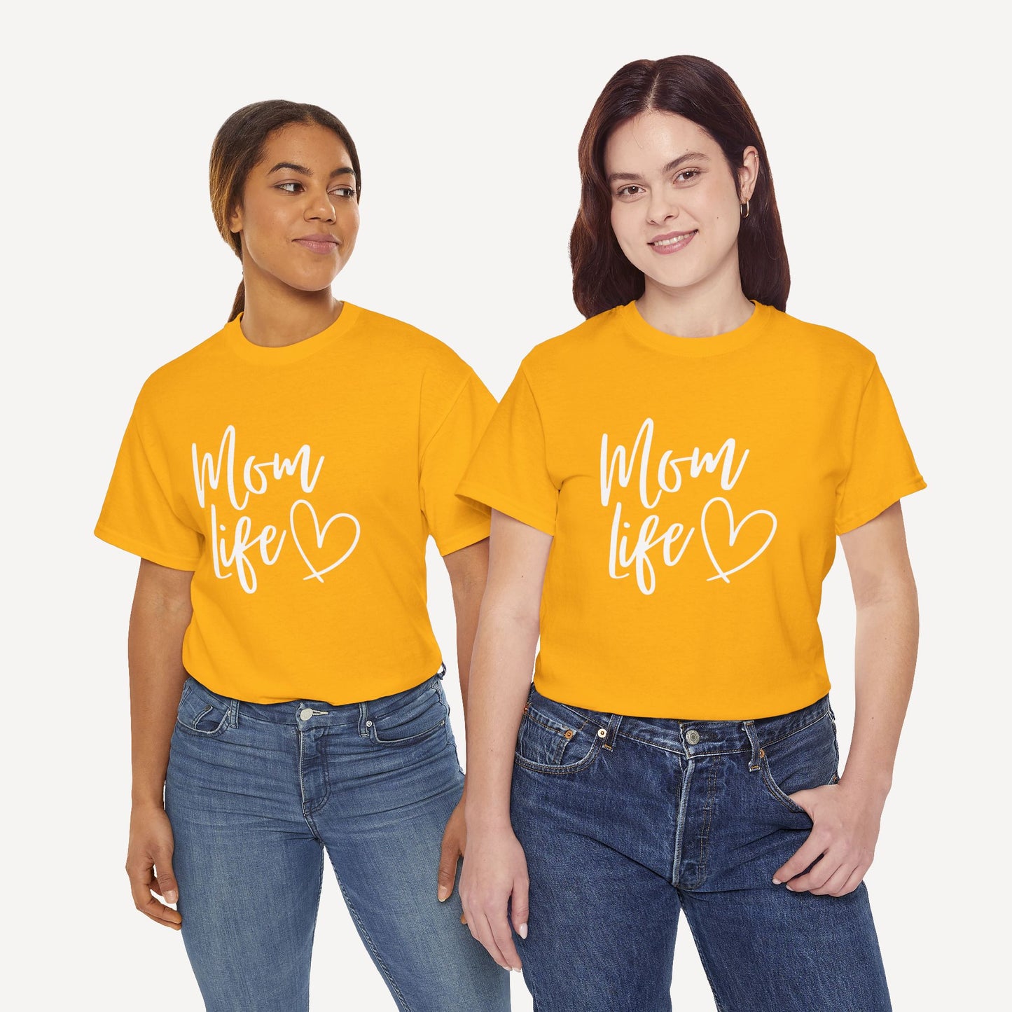 Mom Life - Funny Mom T-Shirt - Women's Unisex Cotton T-Shirt Graphic Printed Design Casual Short Sleeve Tee Tops