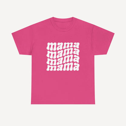 mama mama mama mama - Funny Mom T-Shirt - Women's Unisex Cotton T-Shirt Graphic Printed Design Casual Short Sleeve Tee Tops