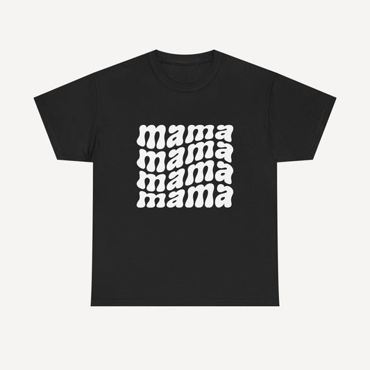 mama mama mama mama - Funny Mom T-Shirt - Women's Unisex Cotton T-Shirt Graphic Printed Design Casual Short Sleeve Tee Tops