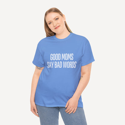 Good Moms Say Bad Words - Funny Mom T-Shirt - Women's Unisex Cotton T-Shirt Graphic Printed Design Casual Short Sleeve Tee Tops