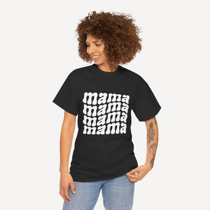 mama mama mama mama - Funny Mom T-Shirt - Women's Unisex Cotton T-Shirt Graphic Printed Design Casual Short Sleeve Tee Tops