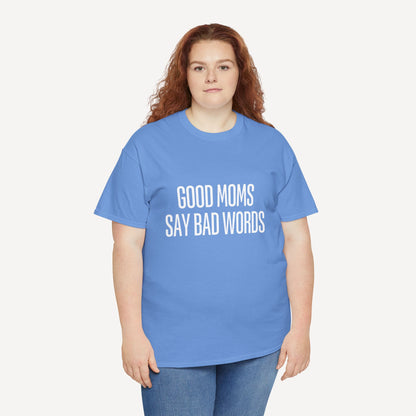 Good Moms Say Bad Words - Funny Mom T-Shirt - Women's Unisex Cotton T-Shirt Graphic Printed Design Casual Short Sleeve Tee Tops