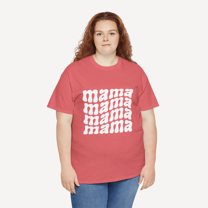 mama mama mama mama - Funny Mom T-Shirt - Women's Unisex Cotton T-Shirt Graphic Printed Design Casual Short Sleeve Tee Tops