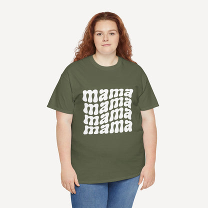 mama mama mama mama - Funny Mom T-Shirt - Women's Unisex Cotton T-Shirt Graphic Printed Design Casual Short Sleeve Tee Tops