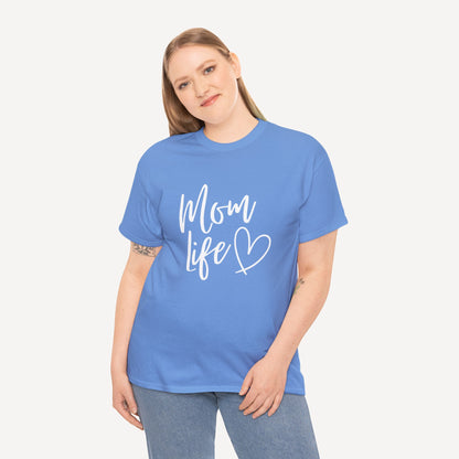 Mom Life - Funny Mom T-Shirt - Women's Unisex Cotton T-Shirt Graphic Printed Design Casual Short Sleeve Tee Tops