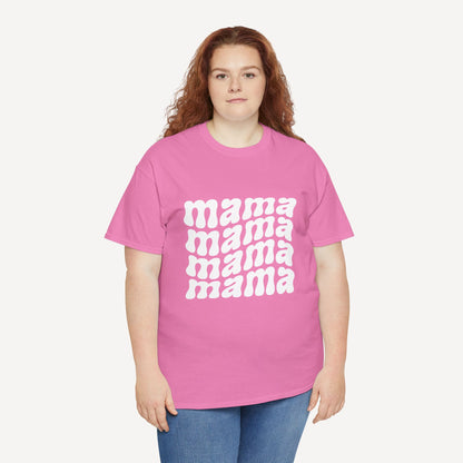 mama mama mama mama - Funny Mom T-Shirt - Women's Unisex Cotton T-Shirt Graphic Printed Design Casual Short Sleeve Tee Tops