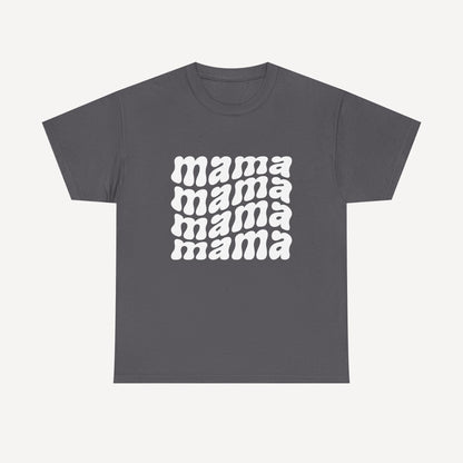 mama mama mama mama - Funny Mom T-Shirt - Women's Unisex Cotton T-Shirt Graphic Printed Design Casual Short Sleeve Tee Tops