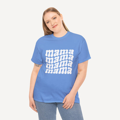 mama mama mama mama - Funny Mom T-Shirt - Women's Unisex Cotton T-Shirt Graphic Printed Design Casual Short Sleeve Tee Tops