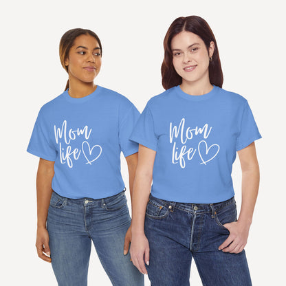 Mom Life - Funny Mom T-Shirt - Women's Unisex Cotton T-Shirt Graphic Printed Design Casual Short Sleeve Tee Tops