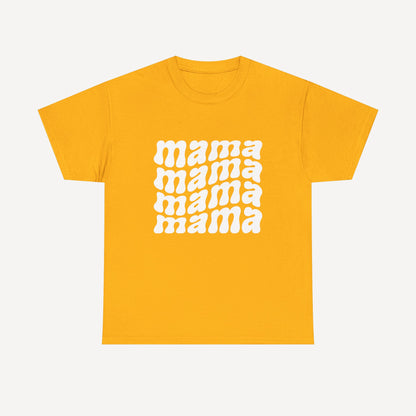 mama mama mama mama - Funny Mom T-Shirt - Women's Unisex Cotton T-Shirt Graphic Printed Design Casual Short Sleeve Tee Tops