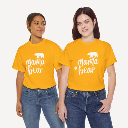 Mama Bear - Funny Mom T-Shirt - Women's Unisex Cotton T-Shirt Graphic Printed Design Casual Short Sleeve Tee Tops