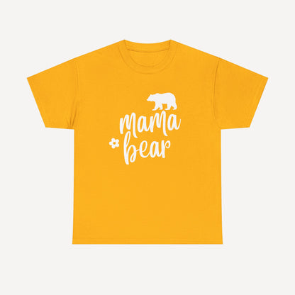 Mama Bear - Funny Mom T-Shirt - Women's Unisex Cotton T-Shirt Graphic Printed Design Casual Short Sleeve Tee Tops