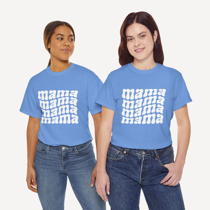 mama mama mama mama - Funny Mom T-Shirt - Women's Unisex Cotton T-Shirt Graphic Printed Design Casual Short Sleeve Tee Tops