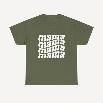 mama mama mama mama - Funny Mom T-Shirt - Women's Unisex Cotton T-Shirt Graphic Printed Design Casual Short Sleeve Tee Tops