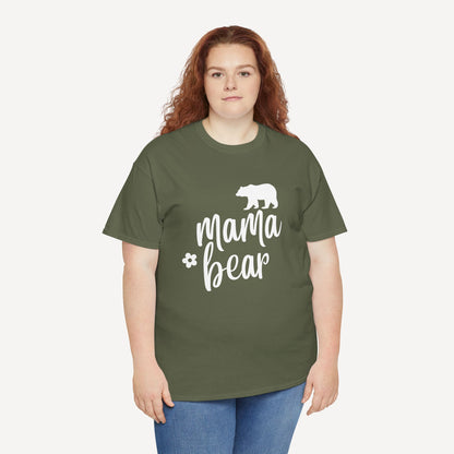 Mama Bear - Funny Mom T-Shirt - Women's Unisex Cotton T-Shirt Graphic Printed Design Casual Short Sleeve Tee Tops
