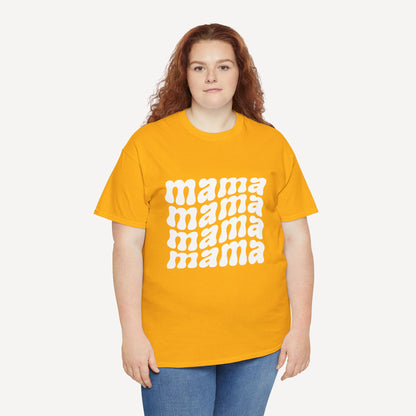 mama mama mama mama - Funny Mom T-Shirt - Women's Unisex Cotton T-Shirt Graphic Printed Design Casual Short Sleeve Tee Tops