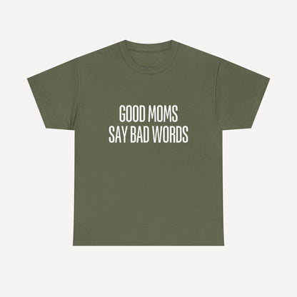 Good Moms Say Bad Words - Funny Mom T-Shirt - Women's Unisex Cotton T-Shirt Graphic Printed Design Casual Short Sleeve Tee Tops