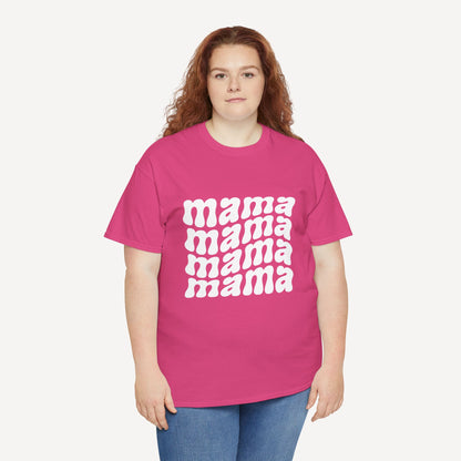 mama mama mama mama - Funny Mom T-Shirt - Women's Unisex Cotton T-Shirt Graphic Printed Design Casual Short Sleeve Tee Tops