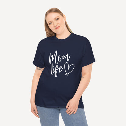 Mom Life - Funny Mom T-Shirt - Women's Unisex Cotton T-Shirt Graphic Printed Design Casual Short Sleeve Tee Tops