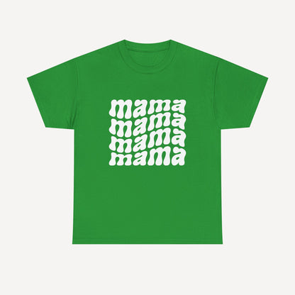 mama mama mama mama - Funny Mom T-Shirt - Women's Unisex Cotton T-Shirt Graphic Printed Design Casual Short Sleeve Tee Tops