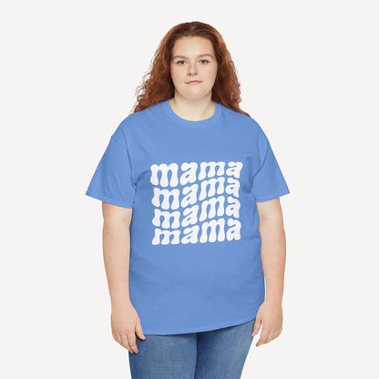 mama mama mama mama - Funny Mom T-Shirt - Women's Unisex Cotton T-Shirt Graphic Printed Design Casual Short Sleeve Tee Tops