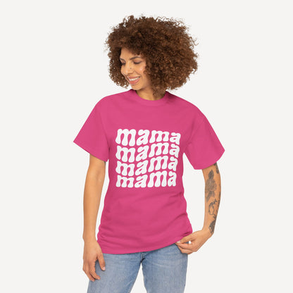 mama mama mama mama - Funny Mom T-Shirt - Women's Unisex Cotton T-Shirt Graphic Printed Design Casual Short Sleeve Tee Tops