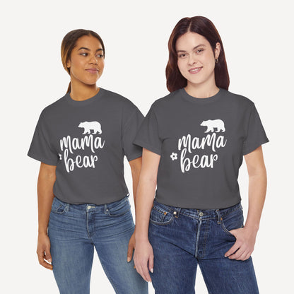 Mama Bear - Funny Mom T-Shirt - Women's Unisex Cotton T-Shirt Graphic Printed Design Casual Short Sleeve Tee Tops