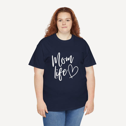Mom Life - Funny Mom T-Shirt - Women's Unisex Cotton T-Shirt Graphic Printed Design Casual Short Sleeve Tee Tops