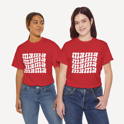 mama mama mama mama - Funny Mom T-Shirt - Women's Unisex Cotton T-Shirt Graphic Printed Design Casual Short Sleeve Tee Tops