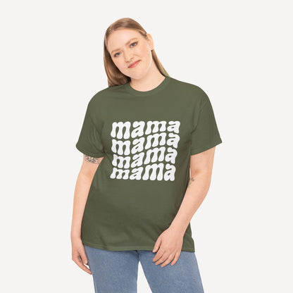 mama mama mama mama - Funny Mom T-Shirt - Women's Unisex Cotton T-Shirt Graphic Printed Design Casual Short Sleeve Tee Tops