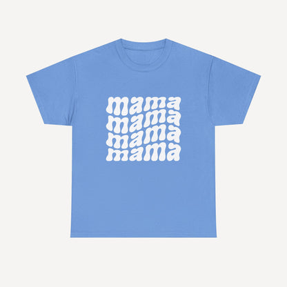 mama mama mama mama - Funny Mom T-Shirt - Women's Unisex Cotton T-Shirt Graphic Printed Design Casual Short Sleeve Tee Tops