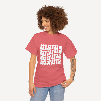 mama mama mama mama - Funny Mom T-Shirt - Women's Unisex Cotton T-Shirt Graphic Printed Design Casual Short Sleeve Tee Tops